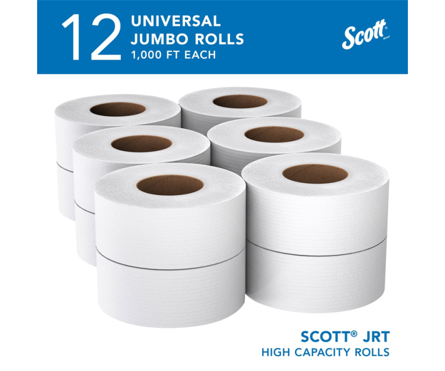 Scott® Essential 2-Ply Jumbo Roll Toilet Paper (3.55 in. x 1000 ft., 12/Case)